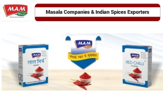 Masala Companies, Indian Spices Exporters