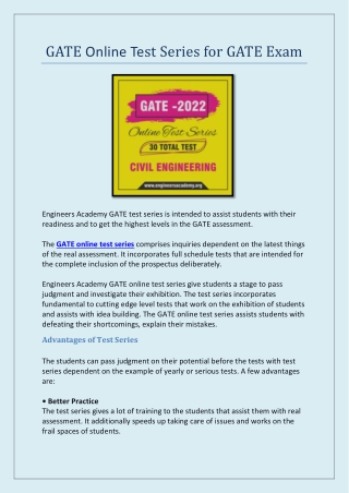 GATE Online Test Series