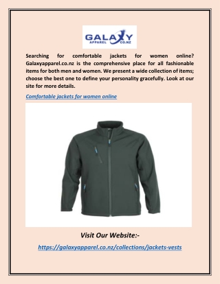 Comfortable Jackets For Women Online | Galaxyapparel.co.nz