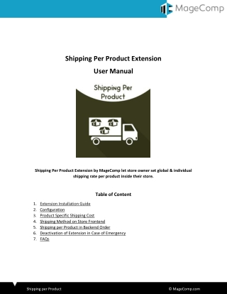 Magento 2 Shipping Per Product