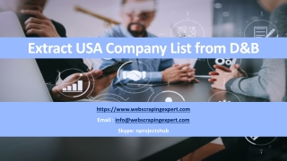 Extract USA Company List from D&B