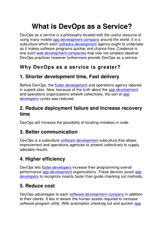 What is DevOps as a Service