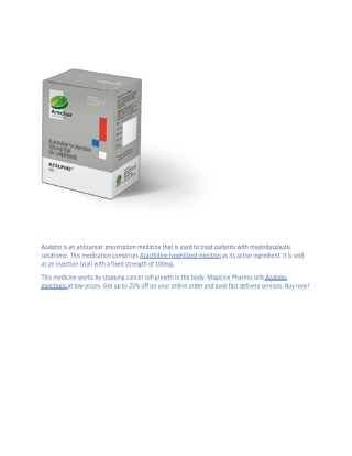 Azacitidine lyophilized Injection