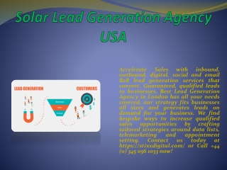 Solar Lead Generation Agency USA