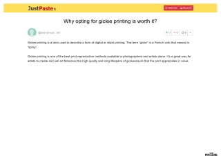 Why opting for giclee printing is worth it?