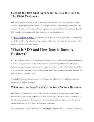 Best SEO Specialist In USA | Website Development
