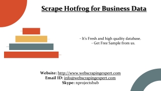 Scrape Hotfrog for Business Data