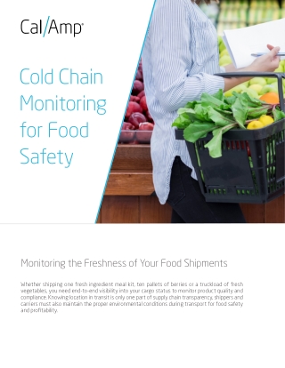 Cold Chain Monitoring for Food Safety
