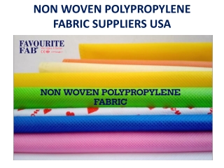 NON WOVEN POLYPROPYLENE FABRIC SUPPLIERS USA