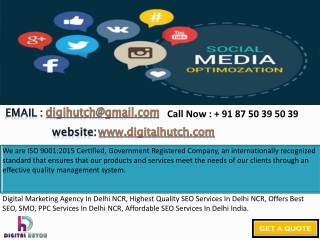 Social Media Marketing Company India |SMO Services |Digital Hutch