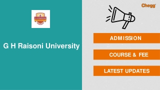G H Raisoni University - [GHRU], Amravati
