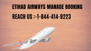 Etihad Airways Manage Booking |1-844-414-9223| Manage Booking Process