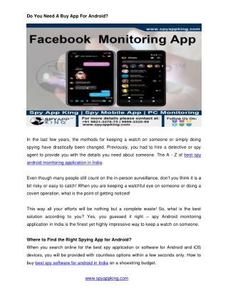 Do You Need A Buy App For Android