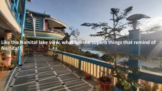 Like the Nainital lake view, what are the superb things that remind of Nainital?