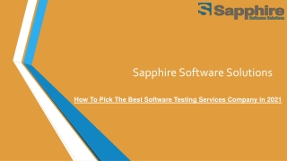 How To Pick The Best Software Testing Services Company in 2021