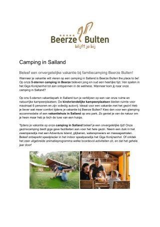 Beerze Bulten - Camping Salland