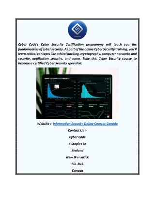 Information Security Online Courses Canada  Cybercode.ca