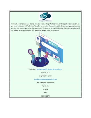 Wordpress Web Design Services India  Integrateditservice.com