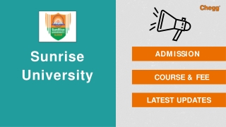 Sunrise University - [SU], Alwar