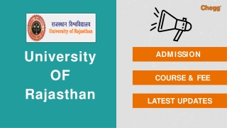 University of Rajasthan - [UNIRAJ], Jaipur