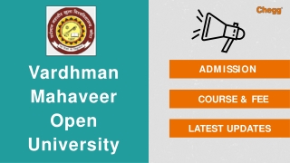 Vardhman Mahaveer Open University - [VMOU], Kota