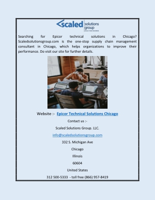 Epicor Technical Solutions Chicago | Scaledsolutionsgroup.com