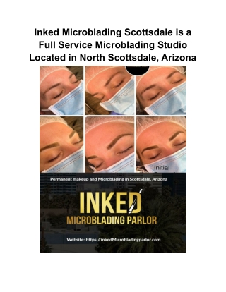 Inked Microblading Scottsdale Full Service Microblading Studio in North Scottsdale Arizona