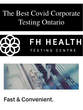 The Best Covid Corporate Testing Ontario