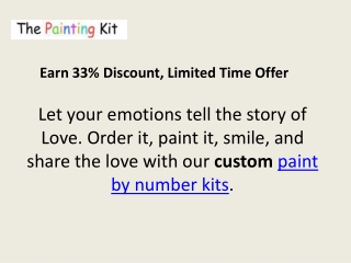 Custom paint by numbers kits