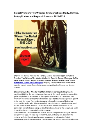 Global Premium Two Wheeler Tire Market Research Report 2021-2026