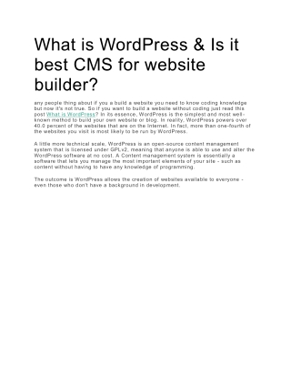 What is WordPress