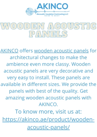 Wooden Acoustic Panels | AKINCO