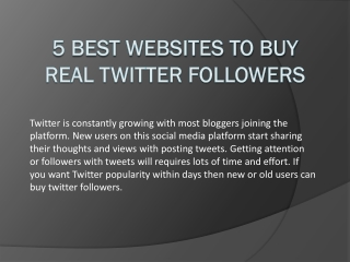 5 Best Websites to Buy Real Twitter Followers