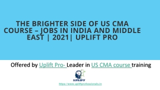 Why Employers want to Recruit US CMA course - Uplift Pro