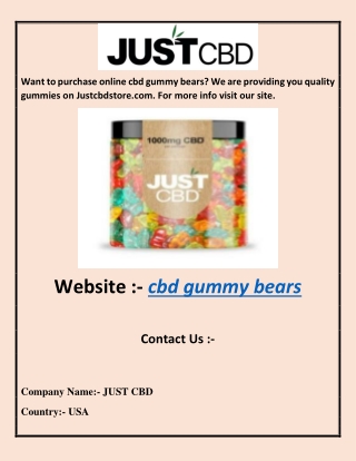 cbd gummy bears