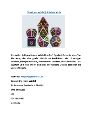 10 seitiger würfel