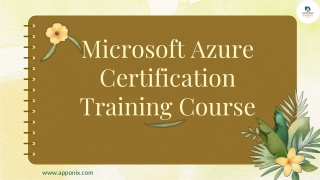 AZURE CERTIFICATION