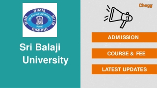 Sri Balaji University - [SBU], Pune