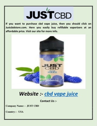 cbd vape juice