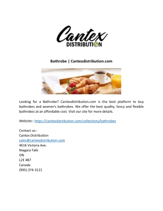Bathrobe | Cantexdistribution.com