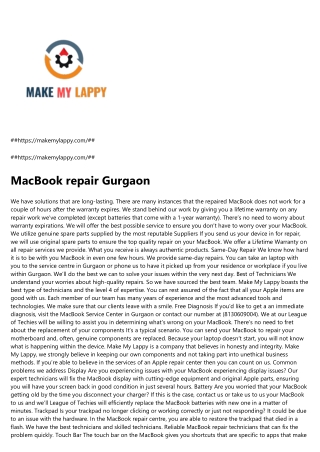 MacBook repair Delhi