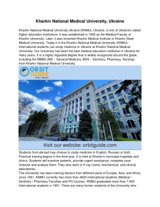 Kharkiv National Medical University, Ukraine