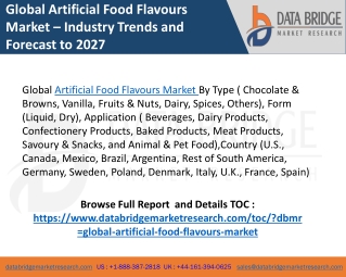 Global Artificial Food Flavours Market