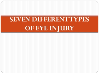 SEVEN DIFFERENT TYPES OF EYE INJURY