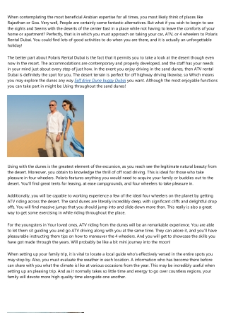 10 Situations When You'll Need to Know About Quad bike rental Dubai