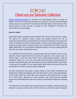 Check out our Exclusive Collection