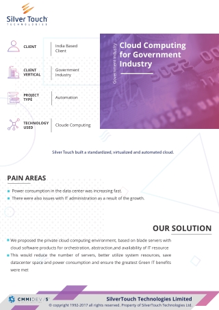 Cloud Computing for Government Industry