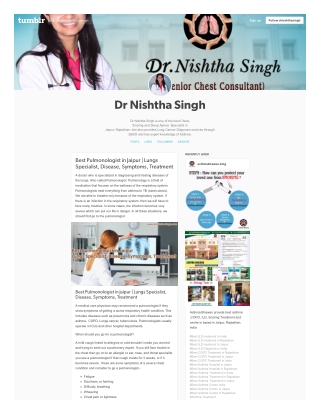 Best Pulmonologist in Jaipur  Lungs Specialist, Disease, Symptoms, Treatment