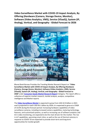 Global Video Surveillance Market Opportunity and Segments Analysis