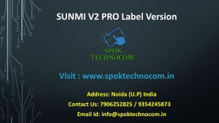 SUNMI V2 PRO Label Version from SPOK Technocom